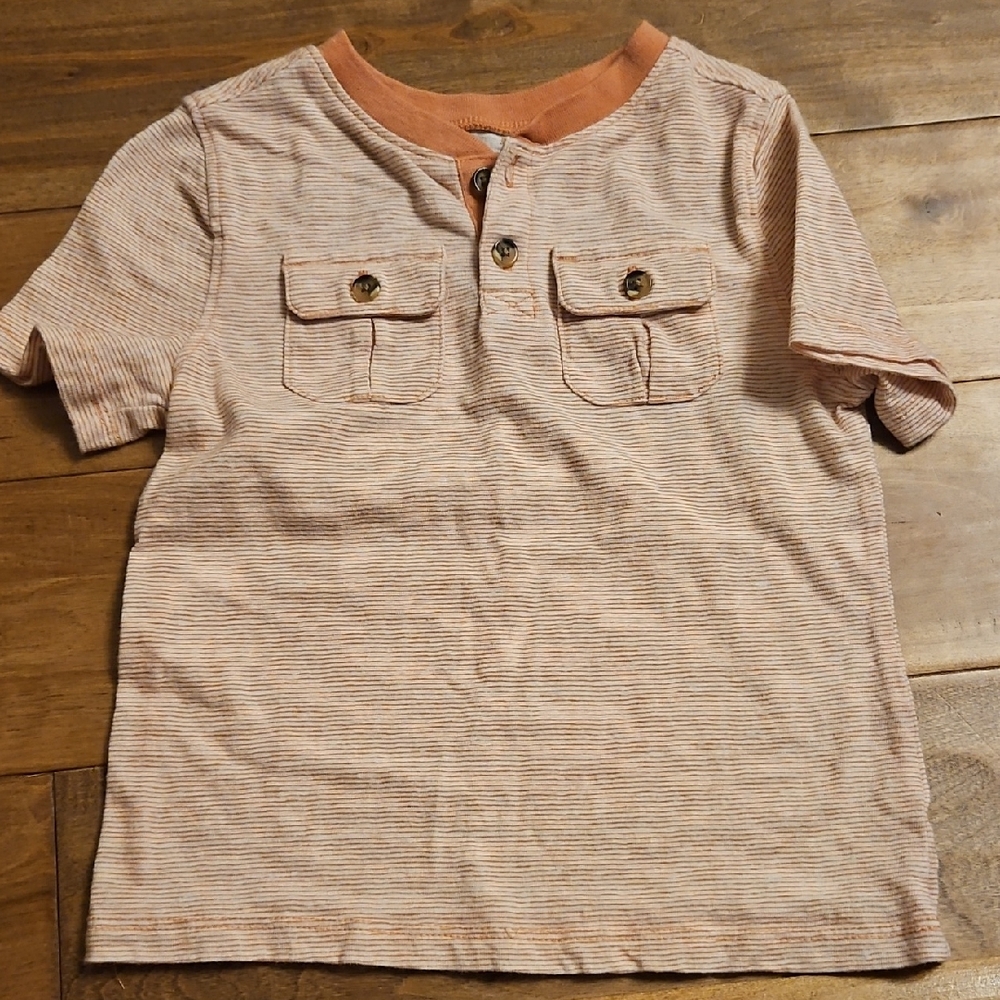 Old Navy Kids Orange Striped Tee